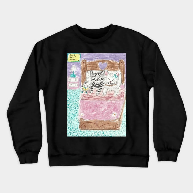 Sleeping kittens Crewneck Sweatshirt by SamsArtworks